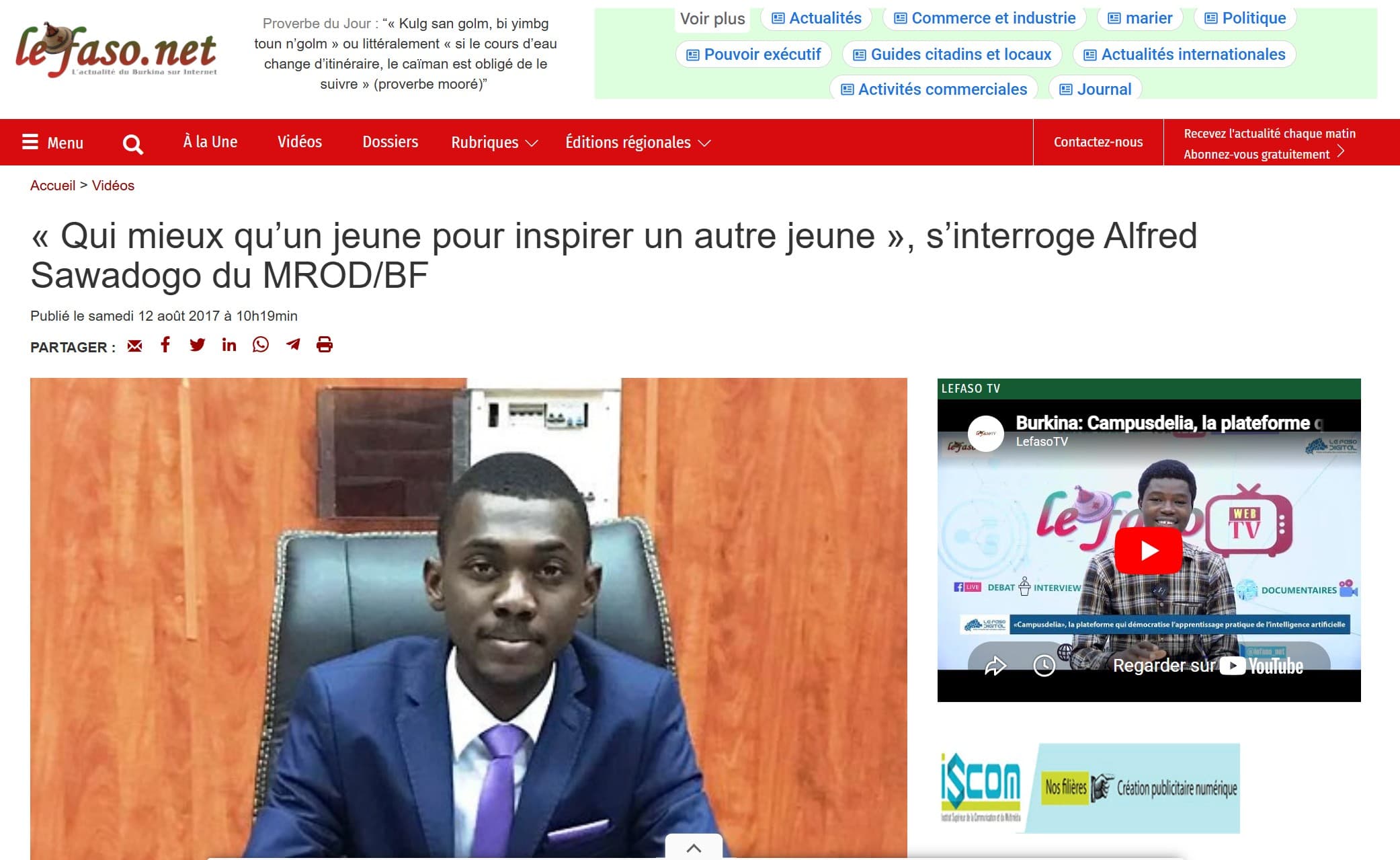 Publication d'articles sur les questions de développement — édition 8